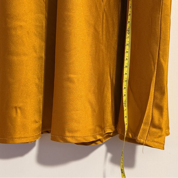 MELLODAY Goldenrod and Chestnut Long Sleeve Dress - Picture 5 of 7